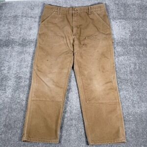 Vintage Carhartt Pants‎ Men's 40x30 (36x28) Brown Carpenter Double Knee USA Made